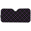 Black Grey Blue And Pink Tartan Print Car Sun Shade