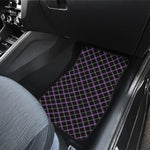 Black Grey Blue And Pink Tartan Print Front and Back Car Floor Mats