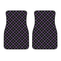 Black Grey Blue And Pink Tartan Print Front Car Floor Mats