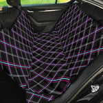 Black Grey Blue And Pink Tartan Print Pet Car Back Seat Cover