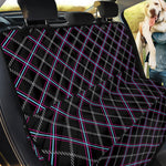 Black Grey Blue And Pink Tartan Print Pet Car Back Seat Cover