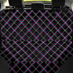 Black Grey Blue And Pink Tartan Print Pet Car Back Seat Cover