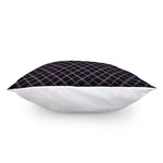 Black Grey Blue And Pink Tartan Print Pillow Cover