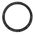 Black Grey Dark Marble Print Car Steering Wheel Cover