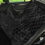 Black Grey Dark Marble Print Pet Car Back Seat Cover