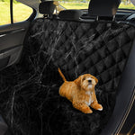 Black Grey Dark Marble Print Pet Car Back Seat Cover