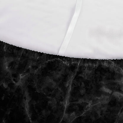 Black Grey Dark Marble Print Sofa Cover