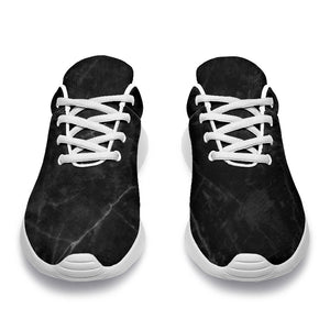 Black Grey Dark Marble Print Sport Shoes GearFrost