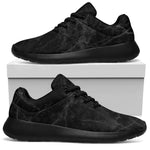 Black Grey Dark Marble Print Sport Shoes GearFrost