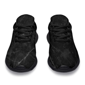 Black Grey Dark Marble Print Sport Shoes GearFrost