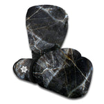 Black Grey Marble Print Boxing Gloves