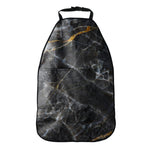 Black Grey Marble Print Car Seat Organizers