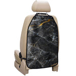 Black Grey Marble Print Car Seat Organizers