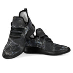 Black Grey Marble Print Mesh Knit Shoes GearFrost