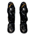 Black Grey Marble Print Muay Thai Shin Guards