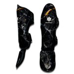 Black Grey Marble Print Muay Thai Shin Guard