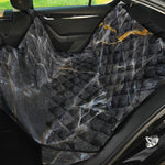 Black Grey Marble Print Pet Car Back Seat Cover