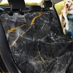 Black Grey Marble Print Pet Car Back Seat Cover