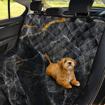 Black Grey Marble Print Pet Car Back Seat Cover