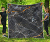 Black Grey Marble Print Quilt