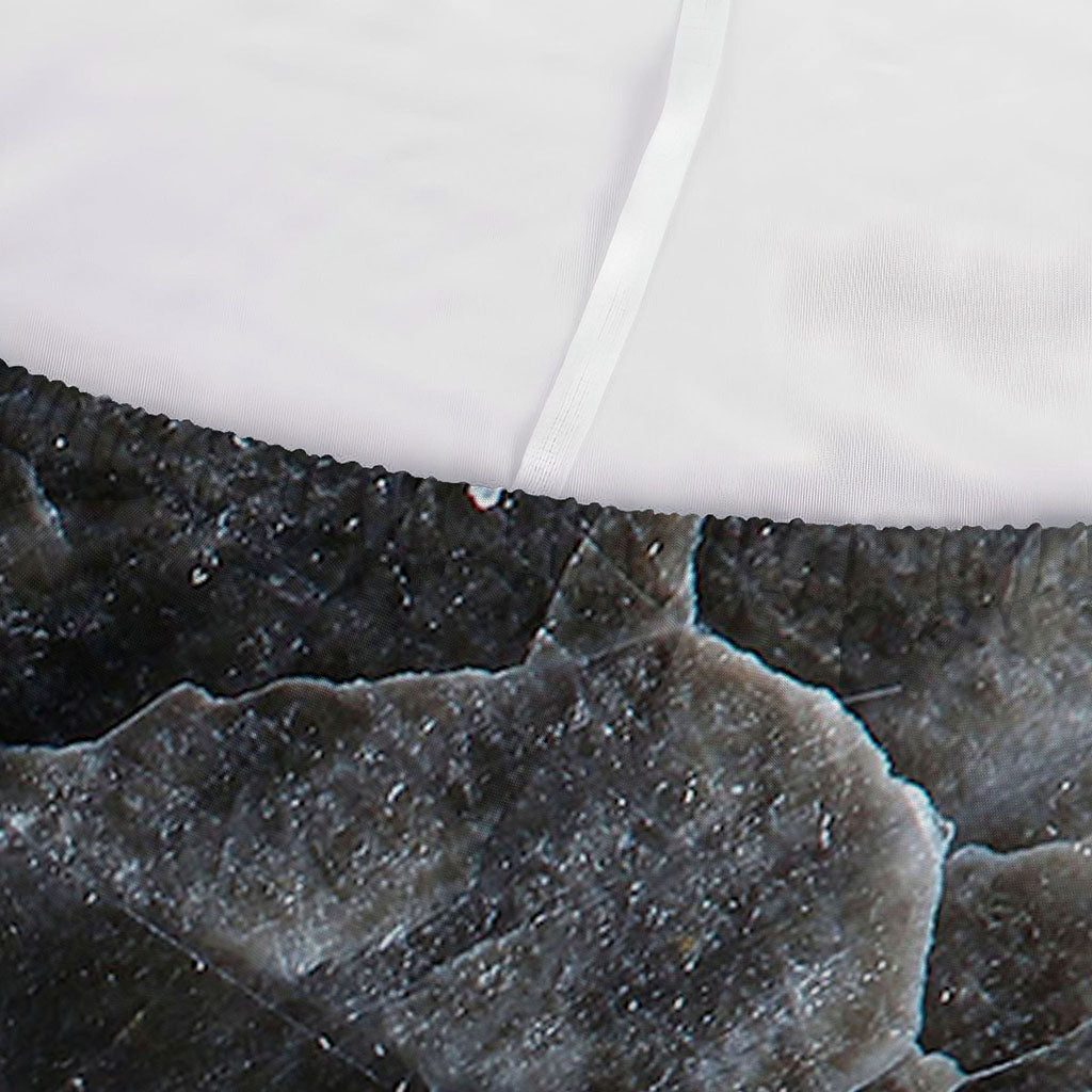 Black Grey Marble Print Sofa Cover