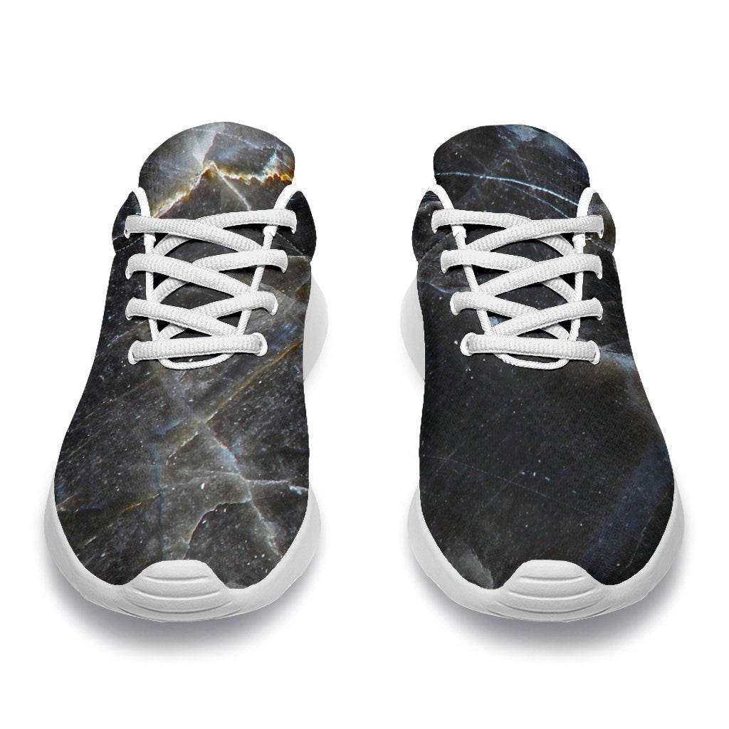 Black Grey Marble Print Sport Shoes GearFrost