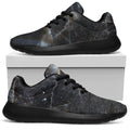 Black Grey Marble Print Walking Shoes