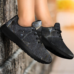 Black Grey Marble Print Sport Shoes GearFrost