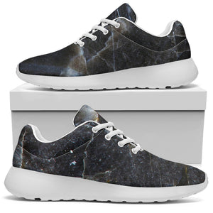 Black Grey Marble Print Sport Shoes GearFrost