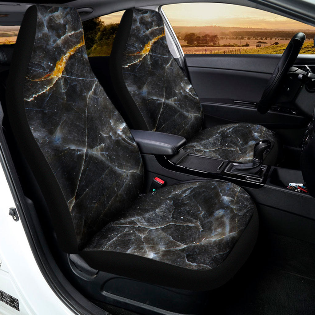 Black Grey Marble Print Universal Fit Car Seat Covers