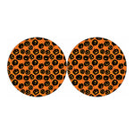 Black Halloween Pumpkin Pattern Print Car Coasters