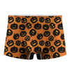 Black Halloween Pumpkin Pattern Print Men's Boxer Briefs