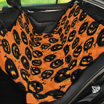 Black Halloween Pumpkin Pattern Print Pet Car Back Seat Cover