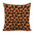 Black Halloween Pumpkin Pattern Print Pillow Cover