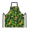 Black Hawaiian Pineapple Pattern Print Apron