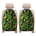 Black Hawaiian Pineapple Pattern Print Car Seat Organizers