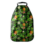 Black Hawaiian Pineapple Pattern Print Car Seat Organizers