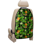 Black Hawaiian Pineapple Pattern Print Car Seat Organizers