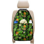 Black Hawaiian Pineapple Pattern Print Car Seat Organizers
