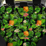 Black Hawaiian Pineapple Pattern Print Pet Car Back Seat Cover