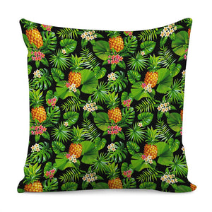 Black Hawaiian Pineapple Pattern Print Pillow Cover