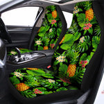 Black Hawaiian Pineapple Pattern Print Universal Fit Car Seat Covers