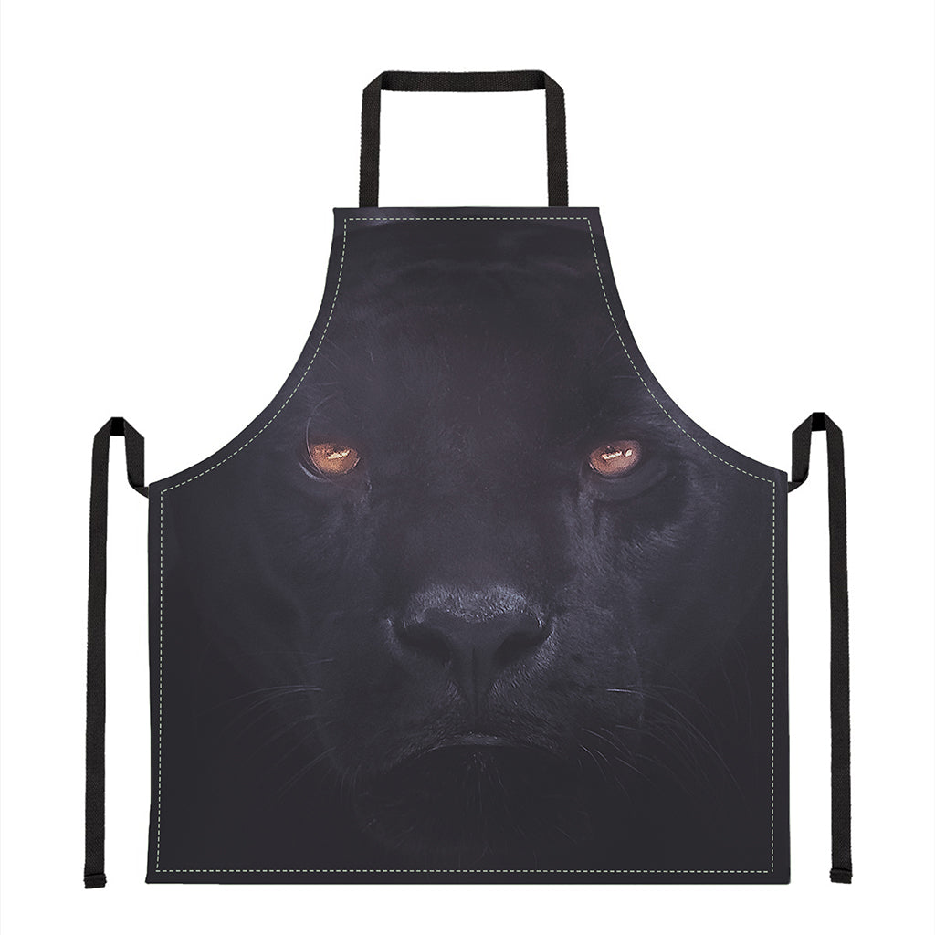 Black Jaguar Print Apron