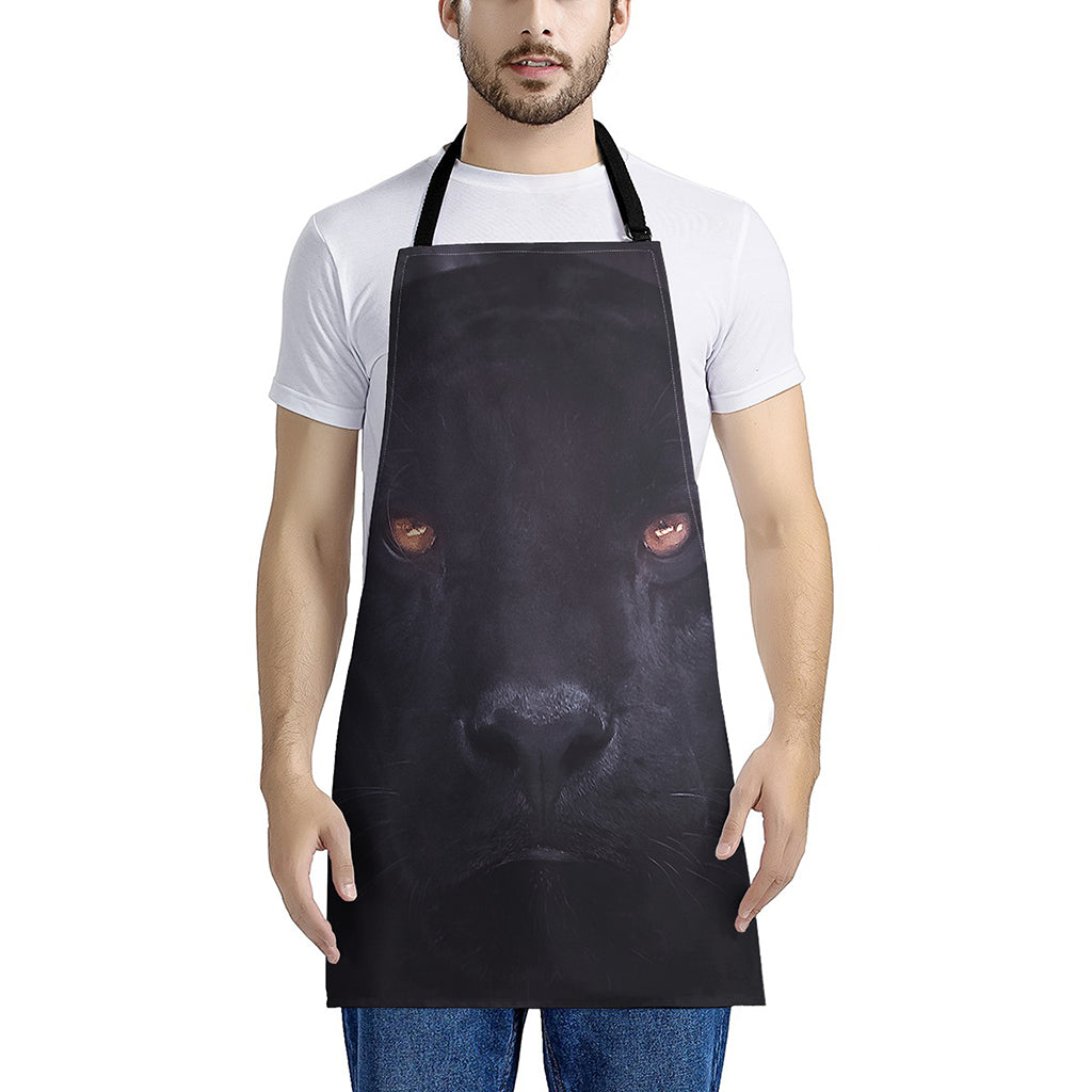 Black Jaguar Print Apron