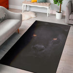 Black Jaguar Print Area Rug
