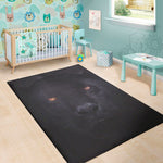 Black Jaguar Print Area Rug