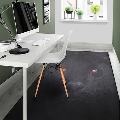 Black Jaguar Print Area Rug