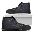Black Jaguar Print Black High Top Sneakers