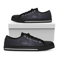 Black Jaguar Print Black Low Top Sneakers