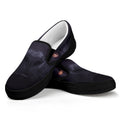 Black Jaguar Print Black Slip On Sneakers